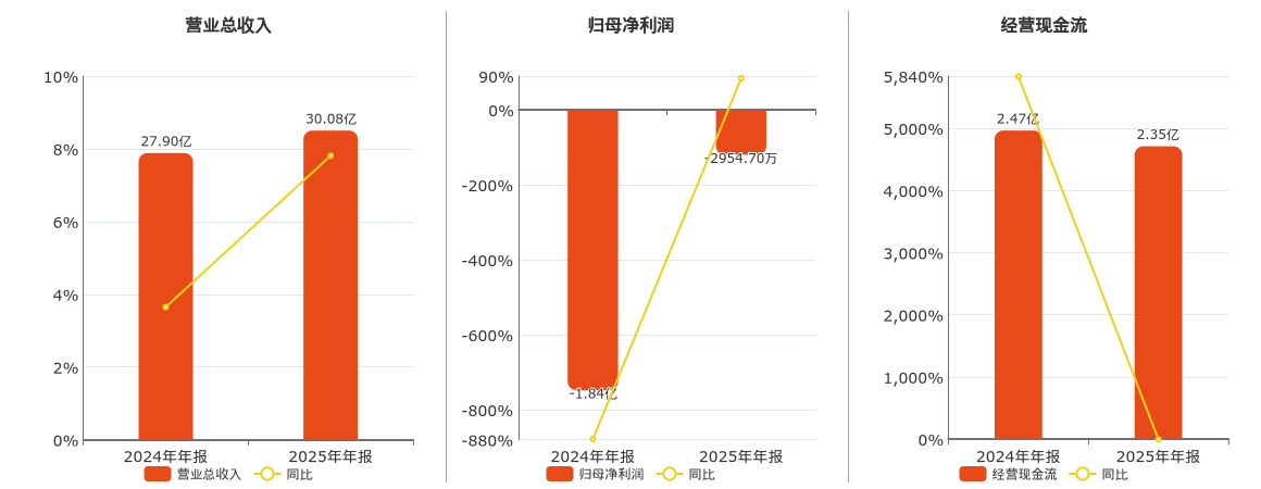 元隆雅图(002878.SZ)：2025年年报净利润为-2954.70万元
