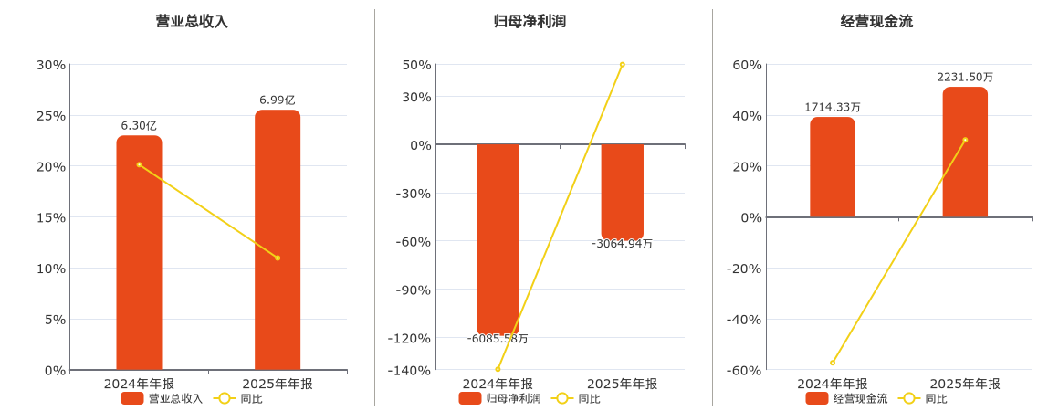 元琛科技(688659.SH)：2025年年报净利润为-3064.94万元
