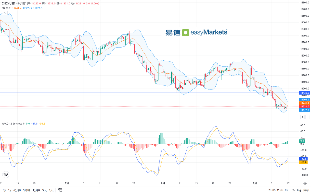 easyMarkets易信：2024年9月12日市场处于多空均衡状态，日内欧银决议存在降息可能