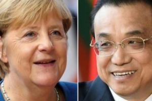 德国总统默克尔与中国国务院总理李克强举行“告别会晤”