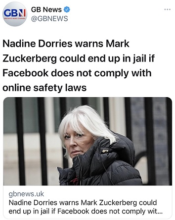 Zuckerberg đối mặt với án tù? Bộ trưởng Vương quốc Anh cảnh báo anh ta có thể đi tù nếu anh ta không tuân theo các quy tắc mới