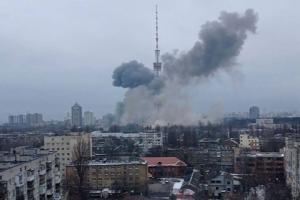 突发！乌克兰基辅电视塔附近发生爆炸 策略转向轰炸城市！俄罗斯警告基辅居民逃离家园