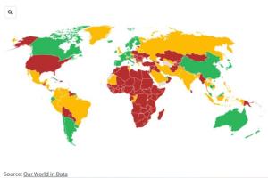 一张图表明：哪些国家有望实现世卫组织的疫苗接种目标