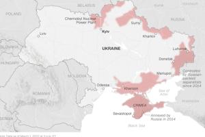 基辅恐遭更多火力攻击！一张图显示：乌克兰这些地区已经被俄罗斯军队占领