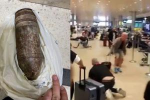 惊魂时刻！美国游客试图带未爆炮弹壳登机 以色列机场拉响警报、乘客惊慌逃命