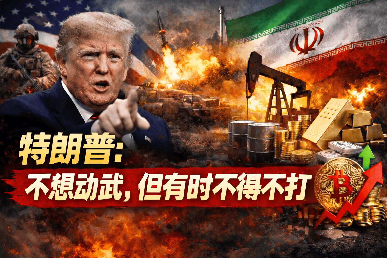 “有时不得不打”！特朗普对伊朗放狠话 油价跳涨3%冲上数月高点