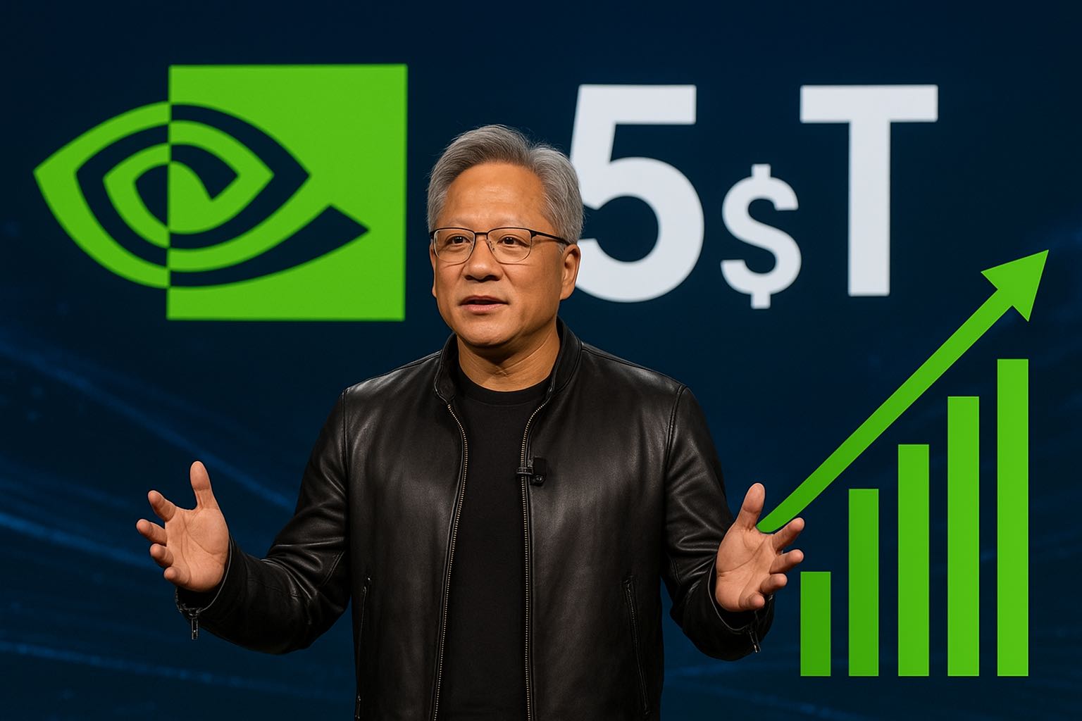 英伟达市值突破5万亿美元 创历史新高 黄仁勋GTC大会重磅发布AI战略蓝图