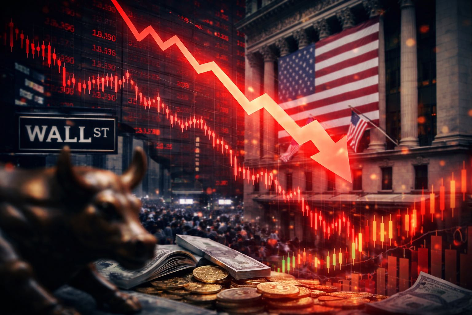 美股三大指数集体走低，科技股承压，避险情绪升温